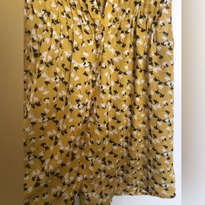 Sunday in Brooklyn (Anthropologie) Yellow Floral Sleeveless Blouse - Size Medium